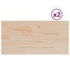vidaXL Mizna plo&scaron;ča 2 kosa 60x30x1,7 cm pravokotna trdna borovina