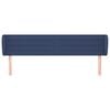 vidaXL Vzglavje z u&scaron;esi modro 183x23x78/88 cm blago