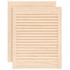 vidaXL Vrata za omarico z letvicami 2 kosa 61,5x49,4 cm trdna borovina