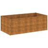 vidaXL Vrtna visoka greda 196x100x69 cm corten jeklo