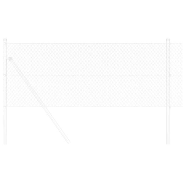 vidaXL &Scaron;esterokotna ograja srebrna 0,6 x 50 m Pocinkano jeklo