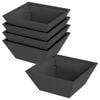 vidaXL Vrtni lonček 5 kos Črna 40 x 40 x 15 cm Mlinjeni jeklo