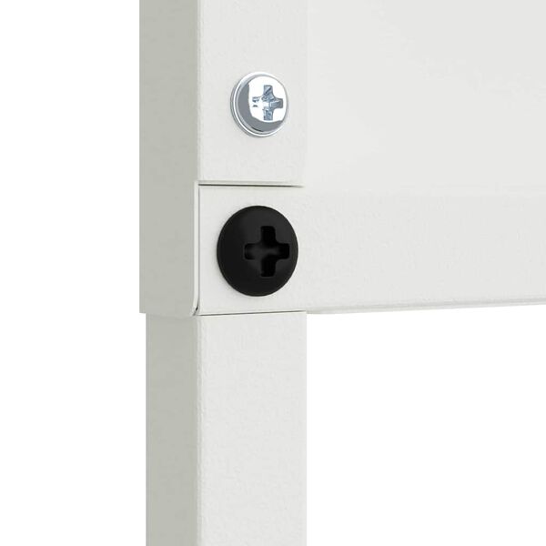 vidaXL Zaslon za zasebnost v vrtu Bela 50 x 140 cm Mnogi jeklo