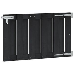 vidaXL Vrtna vrata 100 x 60 cm WPC in aluminij Črna
