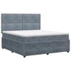 vidaXL Postelja boxspring z vzmetnico Temno siva 160 x 200 cm Žamet