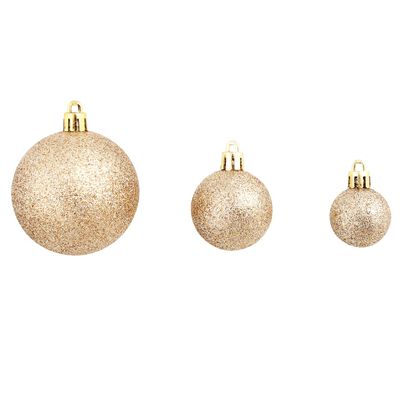 vidaXL Božično novoletne kroglice 100 kosov 3/4/6 cm roza/zlate