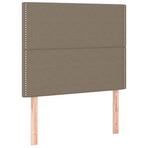 vidaXL Vzglavje postelje sivo-rjavo 100x5x118/128 cm blago
