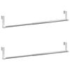 vidaXL Karnise 2 kosa bele in srebrne 40&ndash;60 cm aluminij