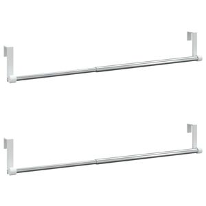 vidaXL Karnise 2 kosa bele in srebrne 40&ndash;60 cm aluminij