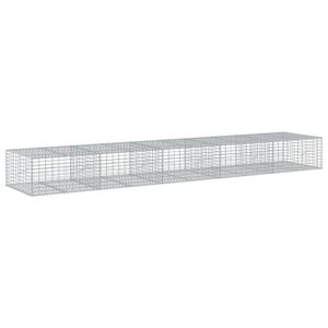 vidaXL Gabionska ko&scaron;ara s pokrovom 500x100x50 cm pocinkano železo