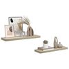 vidaXL Stenske police 2 kosa barva hrasta 80x23,5x3,8 cm MDF