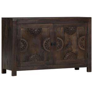 vidaXL Komoda izrezljana 110x35x70 cm trden mangov les