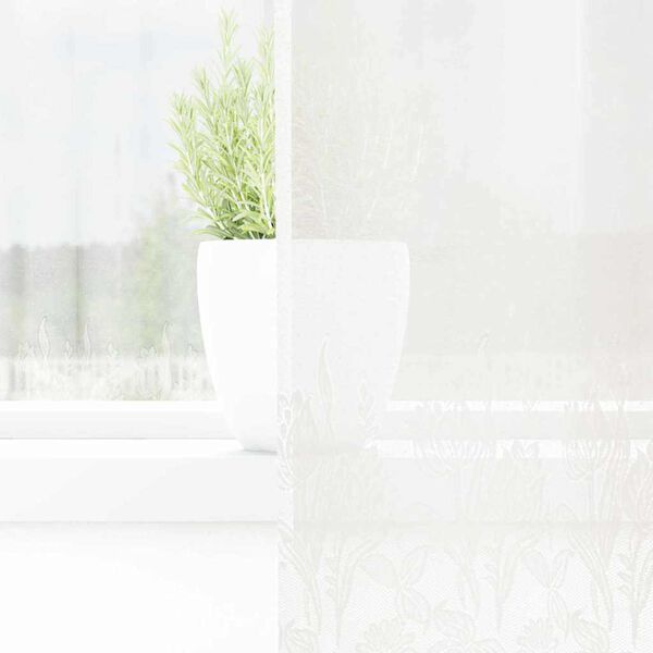 vidaXL Čipkasta Zavesa z zavesami Bela 180 x 150 cm Poliester