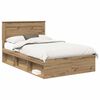 vidaXL Konstrukcija postelje Oreh 120 x 200 cm Masivno borovo les