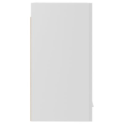 vidaXL Viseča omarica visok sijaj bela 29,5x31x60 cm iverna plošča