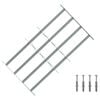vidaXL Varnostna re&scaron;etka za okna z 4 prečkami 3 pcs 630-1140 mm