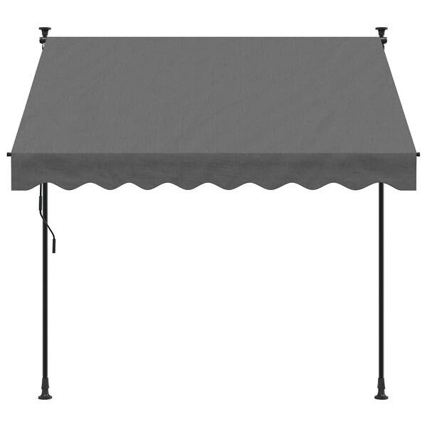 vidaXL Zložljiva tenda antracit 200x150 cm tkanina in jeklo