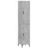 vidaXL Visoka omara betonsko siva 34,5x34x180 cm inženirski les