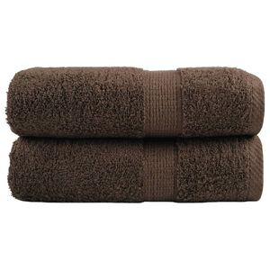 vidaXL Premium brisače za pranje SOLUND 2 kosa rjave 30x30 cm 600 g/m&sup2;