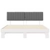 vidaXL Posteljni okvir z oblazinjenim vzglavjem Svetlo siva