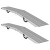 vidaXL Ramp za nalaganje 2 pcs srebrna 166 x 22,5 x 4,5 cm