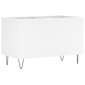 vidaXL Omarica za gramofonske plo&scaron;če bela 74,5x38x48 cm inženirski les