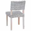 vidaXL Jedilni stol 2 pcs Bela pranja 46 x 55 x 84 cm Kubu rattan