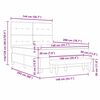 vidaXL Postelja z vzmetnico z vzmetnico Temno rjava 140 x 200 cm blago
