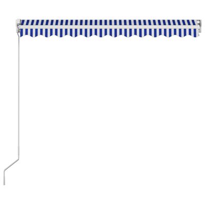 vidaXL Ročno zložljiva tenda 350x250 cm modra in bela