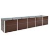 vidaXL Visoka greda pocinkano jeklo 400x80x45 cm rjava