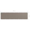 vidaXL Balkonsko platno taupe 75x300 cm oksford blago