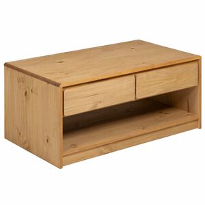 vidaXL Klubska mizica SAUDA hrast 99x55x45 cm trdna borovina
