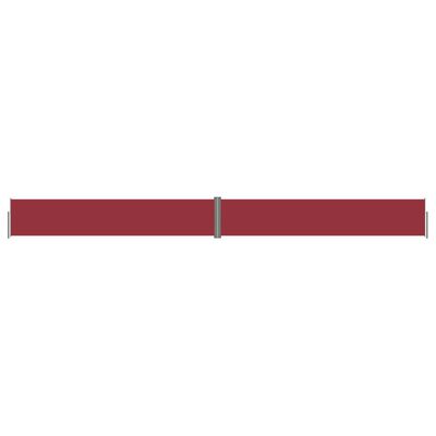 vidaXL Zložljiva stranska tenda rdeča 117x1200 cm
