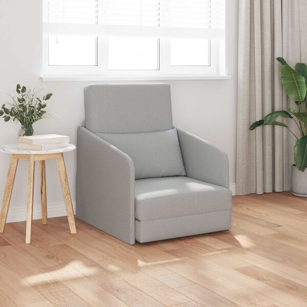 vidaXL Sofa postelja 60cm Oblačno siva blago