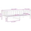 vidaXL Dnevna postelja bela trdna borovina 90x200 cm