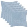 vidaXL Prevleka za blazino 6 kos HEERLEN Svetlo modra 30 x 30 cm