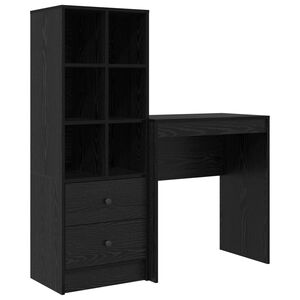 vidaXL Miza Črna Orehovina 115,5 x 40 x 127 cm 2 kos