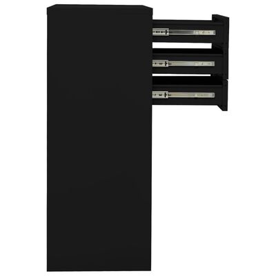 vidaXL Pisarniška omara črna 90x40x102 cm jeklo