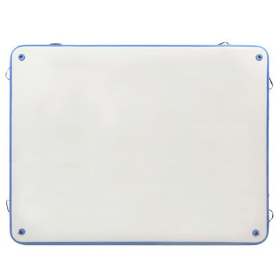 vidaXL Napihljiva plavajoča deska modra in bela 300x300x15 cm