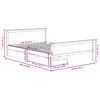 vidaXL Posteljni okvir z 2 predaloma medeno rjava borovina 140x200 cm