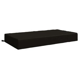 vidaXL Blazina za sedež SOEST 100% poliester Črna 120 x 80 x 15 cm