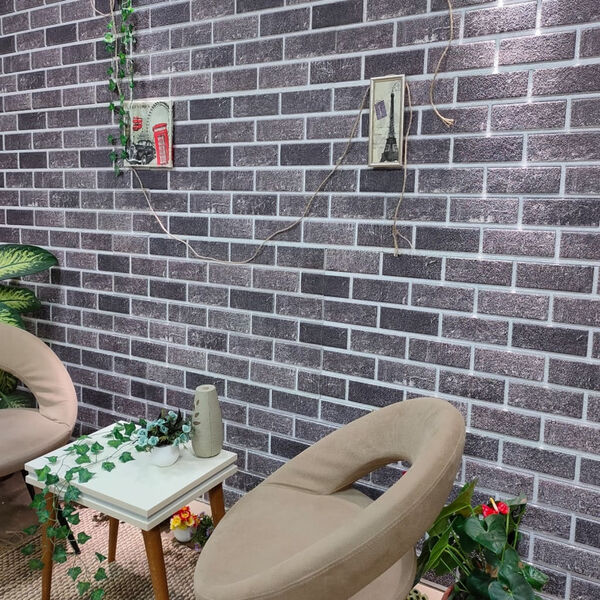 vidaXL 3D stenski paneli črne in sive opeke 10 kosov EPS