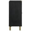 vidaXL Komoda črn 60x33x75 cm inženirski les