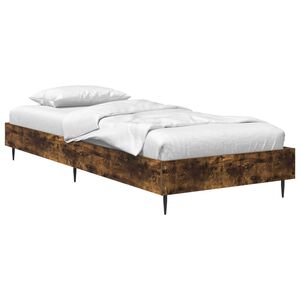 vidaXL Konstrukcija postelje Dimljen hrast 80 x 200 cm Inženirski les