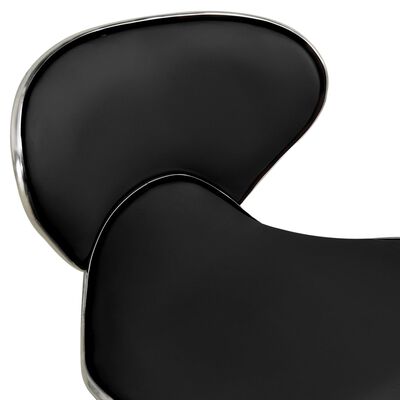 vidaXL Pisarniški stol črno umetno usnje