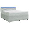 vidaXL Postelja boxspring z vzmetnico Svetlo siva 160 x 200 cm Žamet