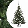 vidaXL Umetna božična jelka z bučko 120 cm 150 LED Toplo bela