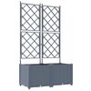 vidaXL Vrtni lonček 2 kos Svetlo siva 80 x 40 x 143 cm PP