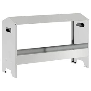 vidaXL Krmilna posoda za koko&scaron;i srebrna 81 x 32 x 53,5 cm