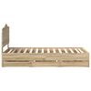 vidaXL Konstrukcija postelje s predalom Sonoma hrast 75 x 190 cm